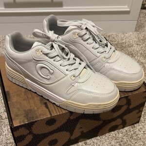 Coach Cream and White Sneakers